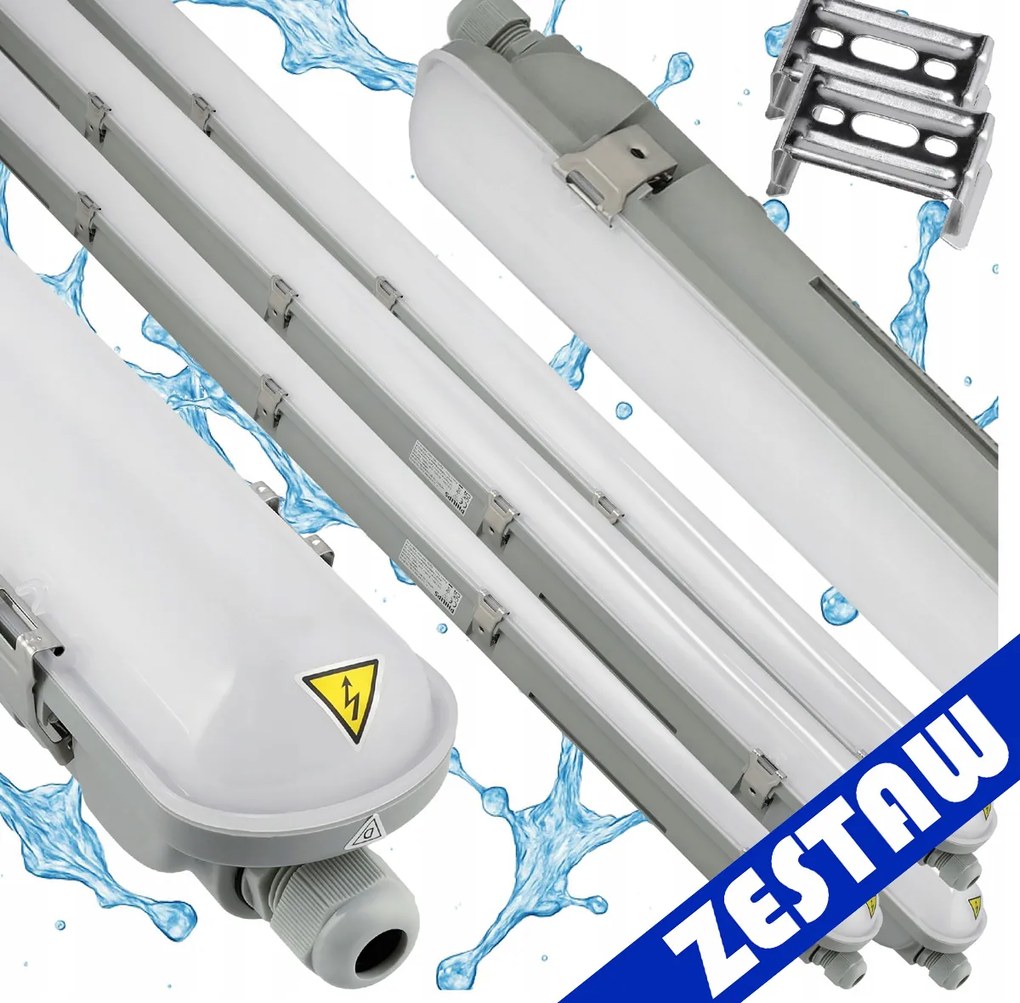 4x Philips LED svietidlo do garáže 22W 2400lm 4000K 120cm vodeodolné