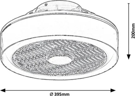 Rabalux - LED Stmievateľné stropné svietidlo s ventilátorom LED/30W/230V + DO