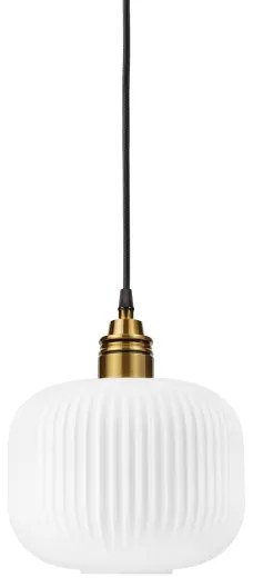 Luster na lanku HECTOR 1xE27/15W/230V biela/mosadz pr. 20 cm