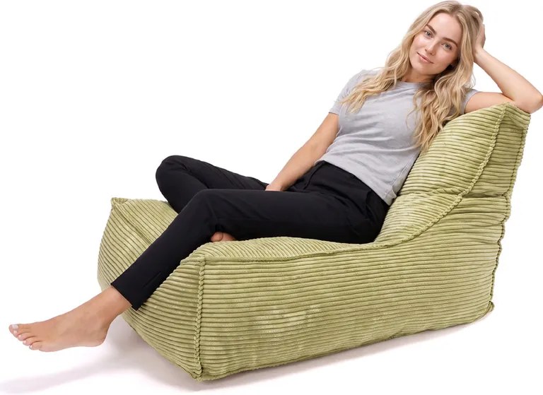 Sedací vak Leone XXL s penovou výplňou – menčester, MOOD Farba MOOD: Biely
