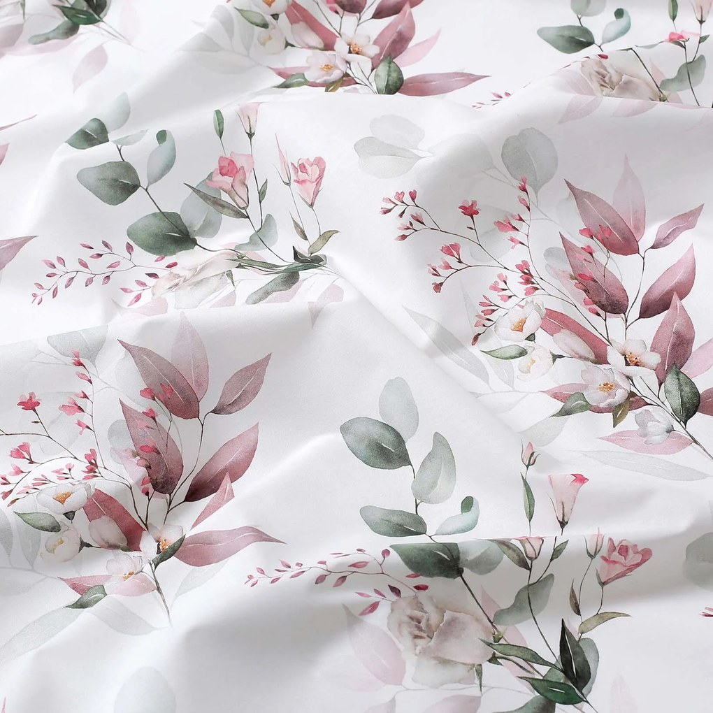 Goldea bavlnené posteľné obliečky deluxe - nežné ruže 140 x 220 a 70 x 90 cm