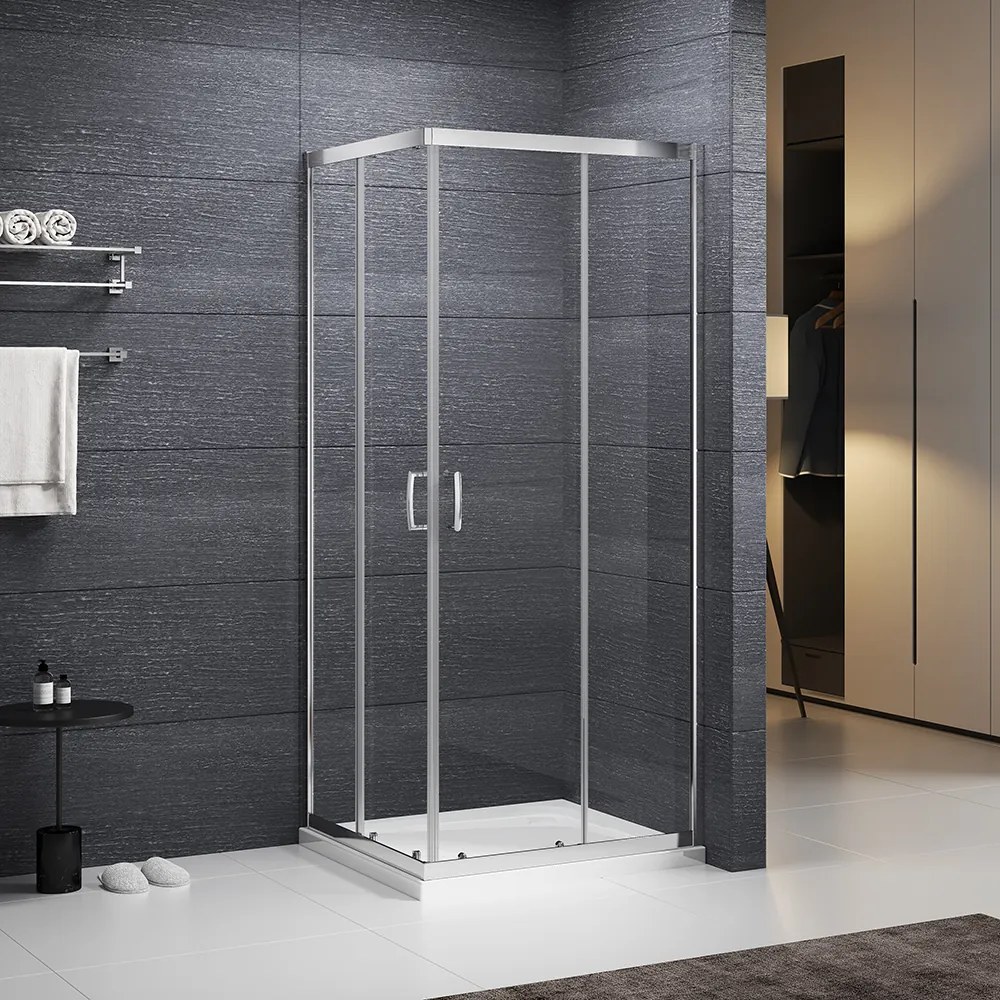 Roth Štvorcový sprchovací kút SUNDIS - bez vaničky ROTH-Variant: rozmery: 90x90 cm - (SUNDIS/900 - N0779), ROTH-Profily: profily: brillant, výplň: tr…