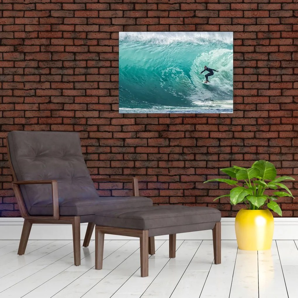 Sklenený obraz surfovanie (70x50 cm)