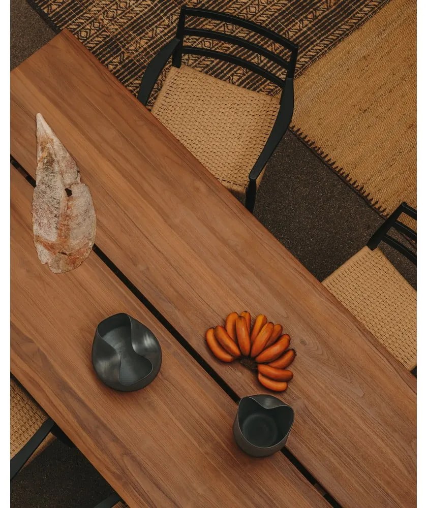 Jedálenská stolička z dubového dreva v čierno-prírodnej farbe v súprave 2 ks Analy – Kave Home