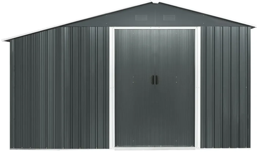 Záhradný domček s drevníkom BestBerg ZDD-6A / 6 m² / 322 x 196 x 196 cm / šedá