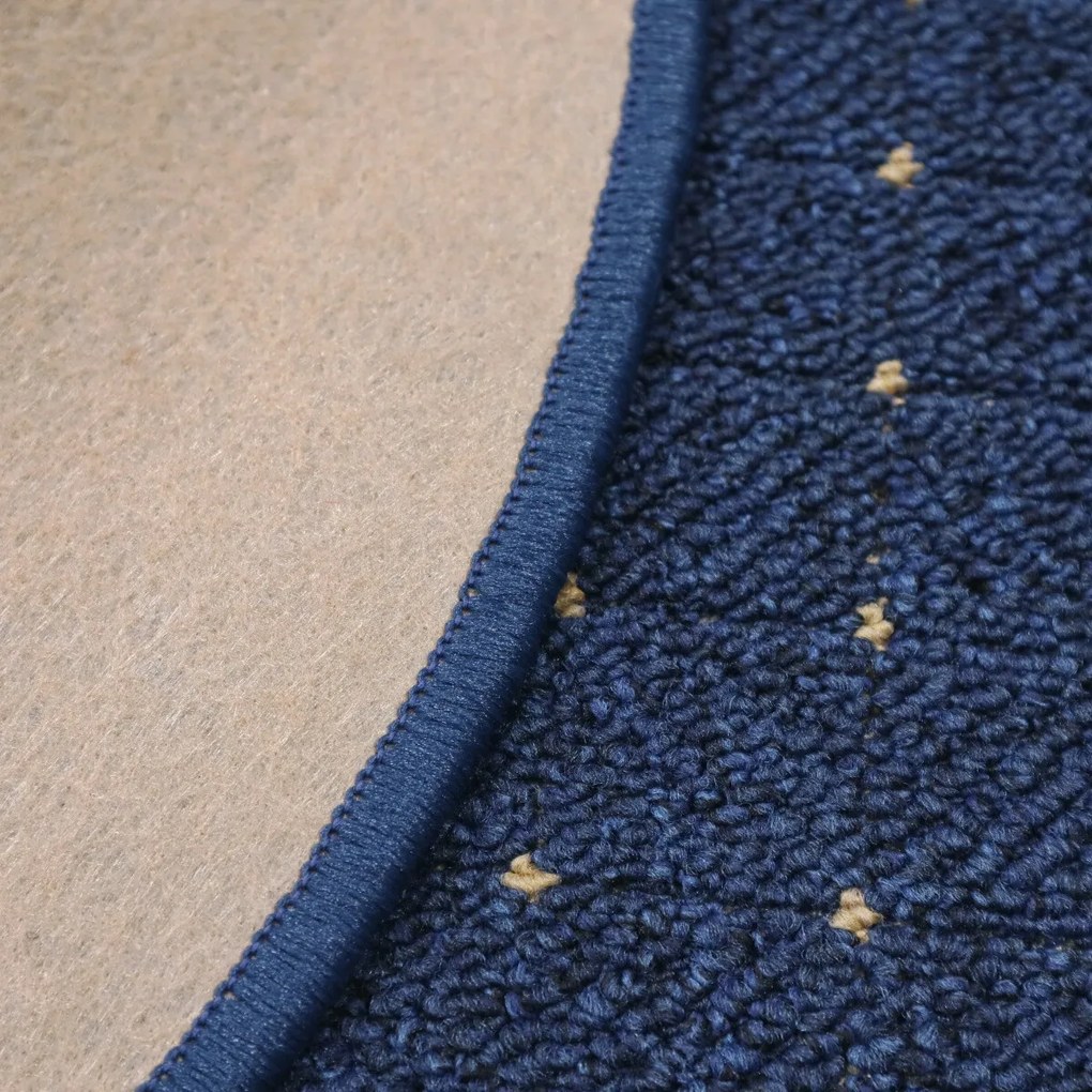 Condor Carpets, Kusový koberec Udinese modrý kruh, 57x57 (priemer) kruh, šedá, chodba / predsieň