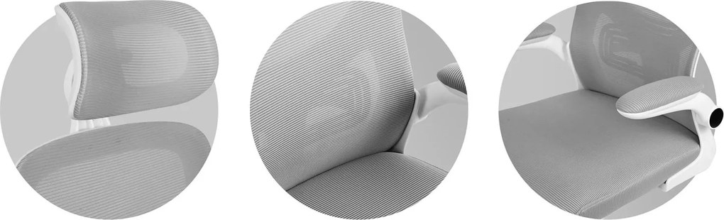 Kancelárska stolička mikrosieťová Sofotel Brass - sivá