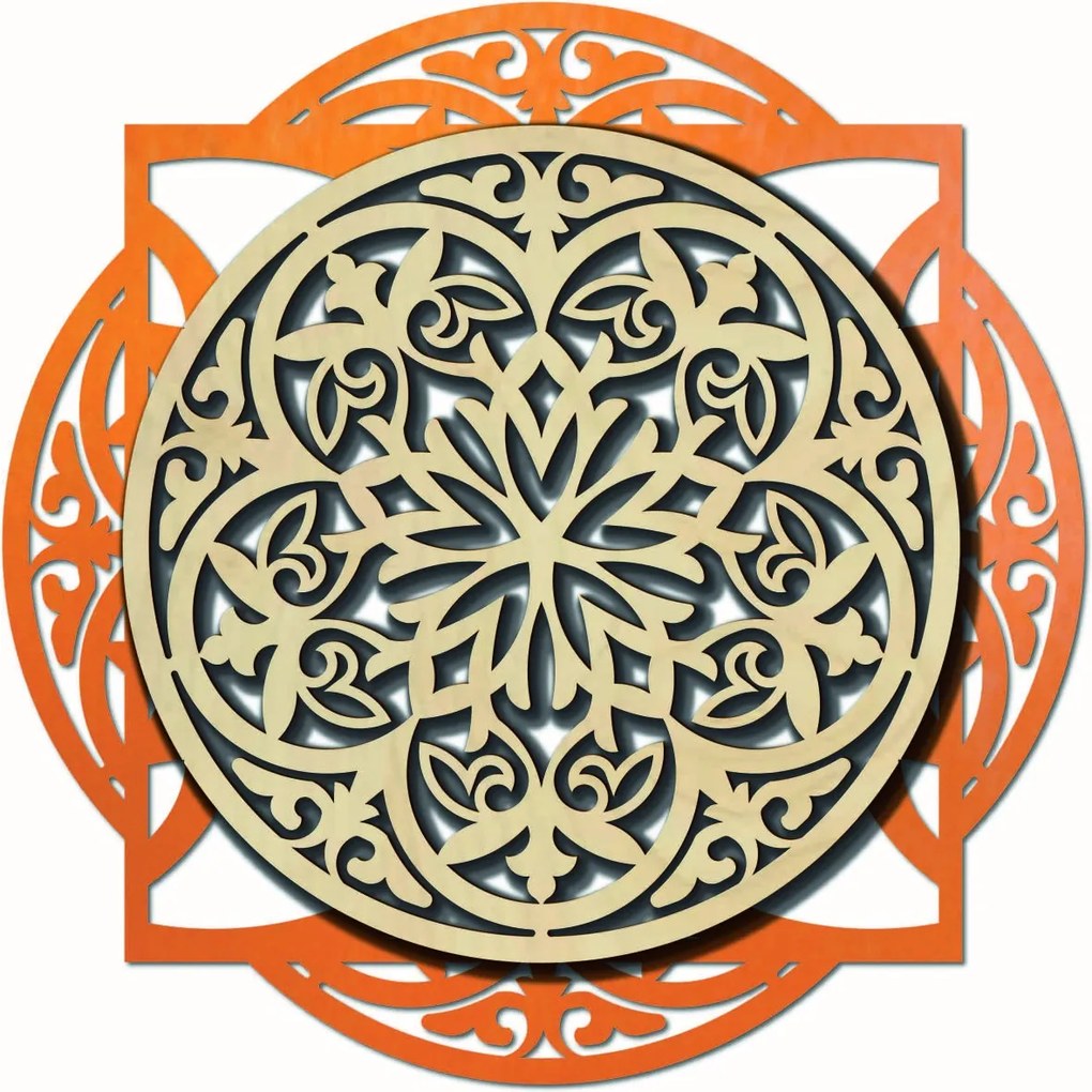 SENTOP | Drevený dekoratívny obraz s elegantným vzorom - mandala I SENTOP PR0304