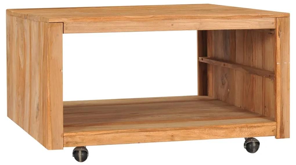 vidaXL Konferenčný stolík 80x80x40 cm masívne teakové drevo