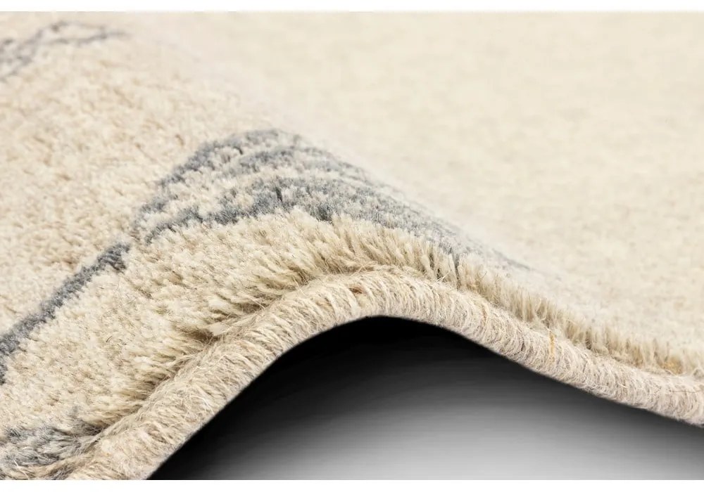Béžový vlnený koberec 133x180 cm Decori – Agnella