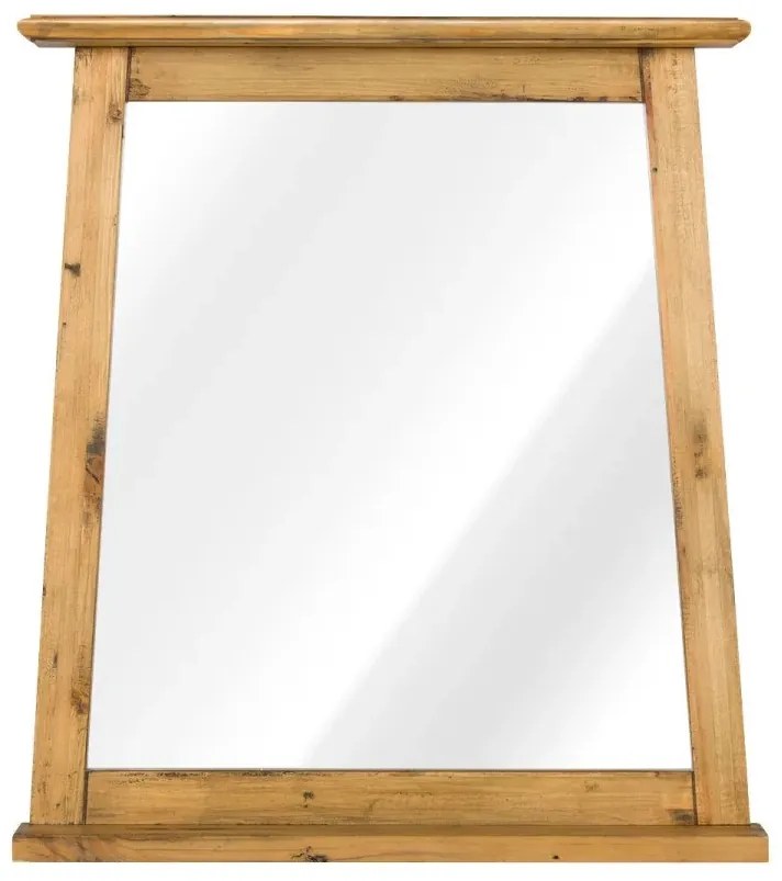 furniture-nabytek.cz - Masivní koupelnové zrcadlo Rangún z recyklované borovice, lakované, hnědé – 70×12×77 cm