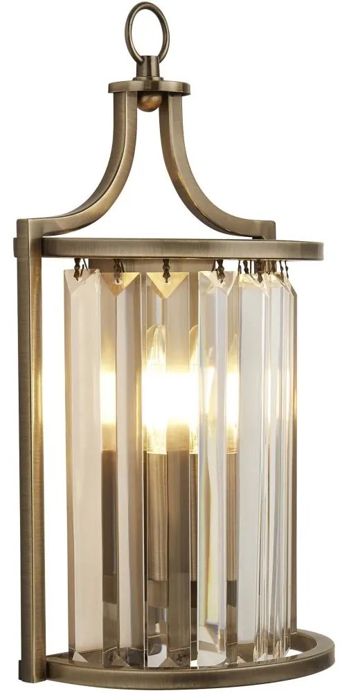 Searchlight 8571AB - Nástenné svietidlo VICTORIA 1xE14/60W/230V mosadz