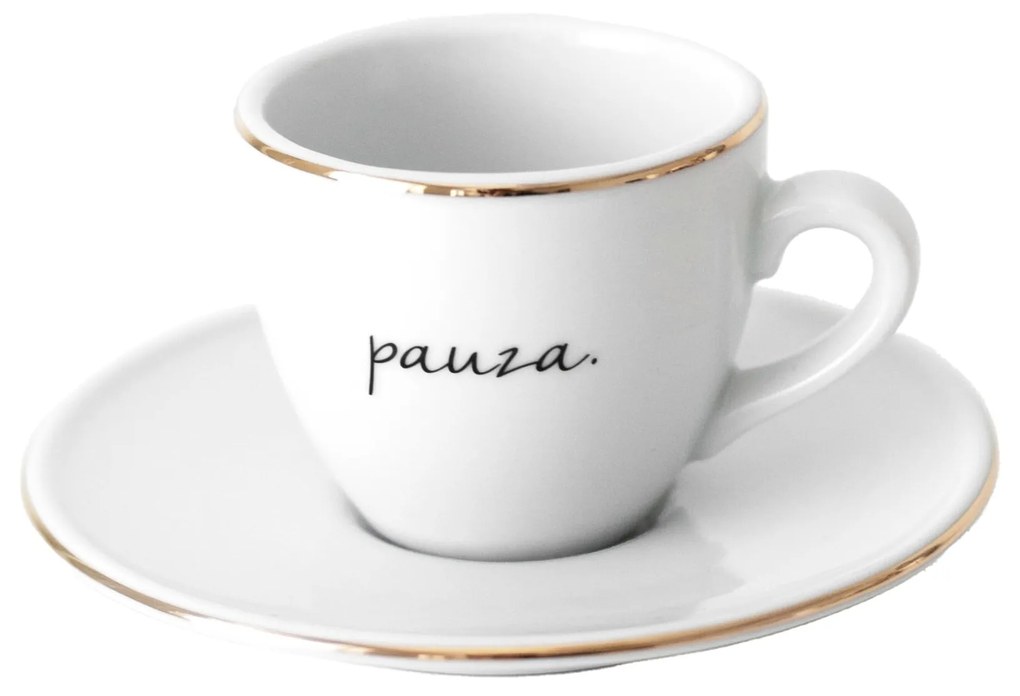 Bella Rose Šálka na espresso s podšálkou Pauza 90 ml