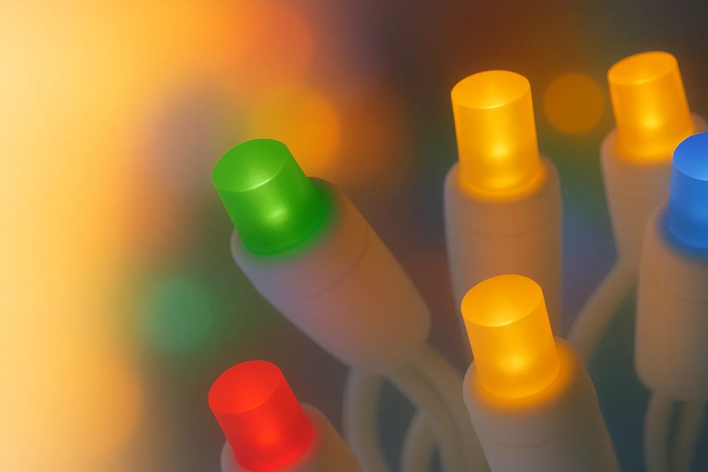 Vianočné svetielka LED záclona FLASH multicolor 300 LED