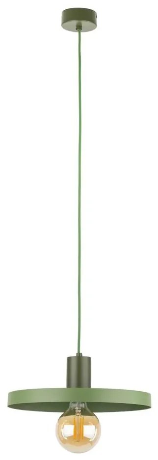 Luster na lanku SILA 1xE27/15W/230V pr. 30 cm zelená