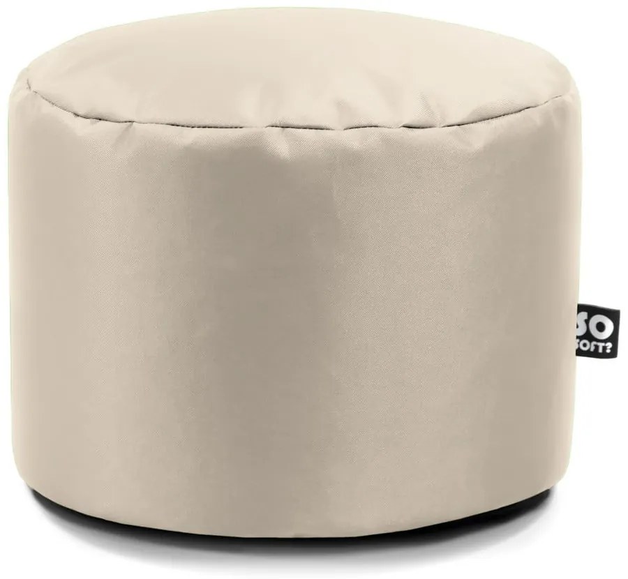 Béžový detský sedací vak z imitácie kože Dot M – So Soft?