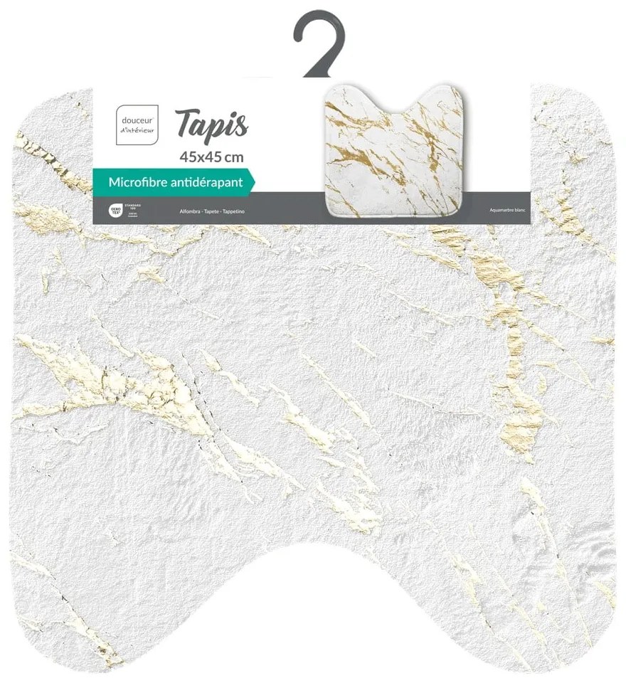 Biela/v zlatej farbe kúpeľňová predložka 45x45 cm Aquamarbre – douceur d'intérieur