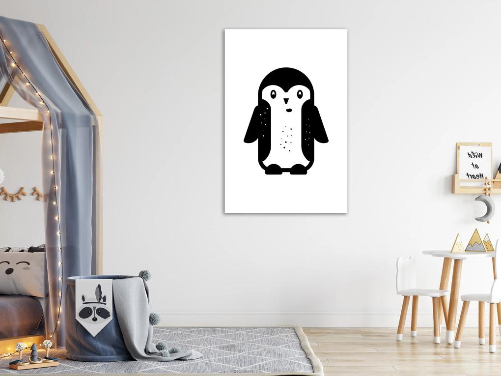 Artgeist Obraz - Funny Penguin (1 Part) Vertical Veľkosť: 40x60, Verzia: Na talianskom plátne