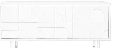 Svetlosivá komoda 55x120x40 cm Funk – White Label