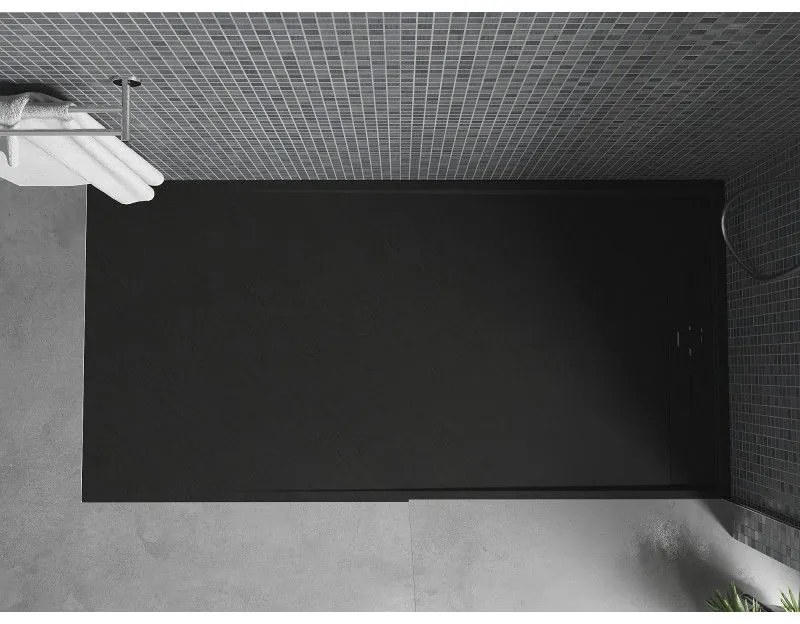 Mexen Amon, SMC obdĺžniková sprchová vanička 160 x 90 cm, čierna, 4F709016