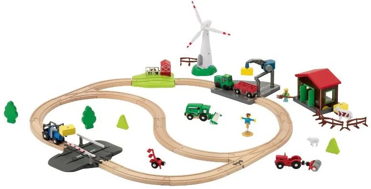 lupilu® Drevená železničná súprava L (farma) (100394949)