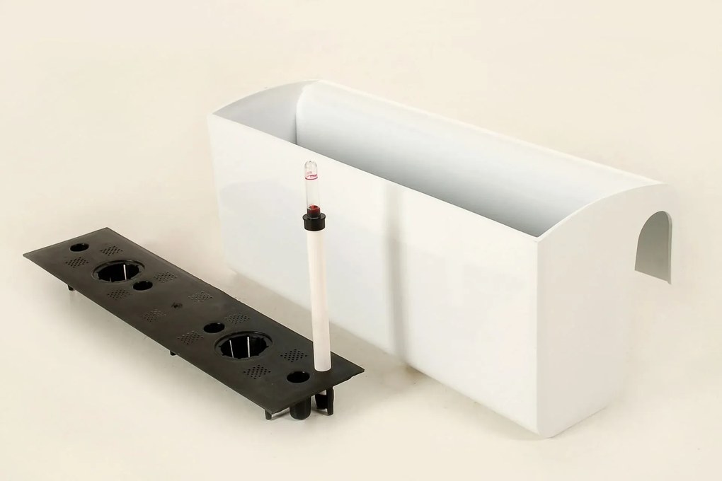 Balkónový hrantík BALKONA CLASSICO, plast, šírka 50 cm, biely lesk