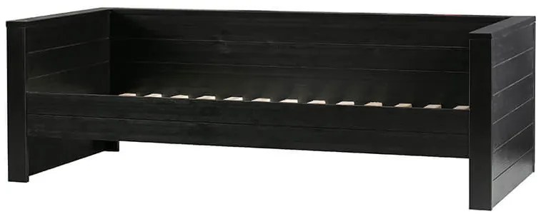 Posteľ dennis sofa čierna 90 x 200 cm MUZZA