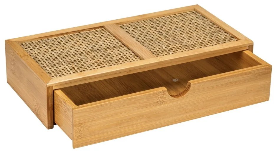 Bambusový kúpeľňový organizér Wenko Allegre, 28 x 6 cm