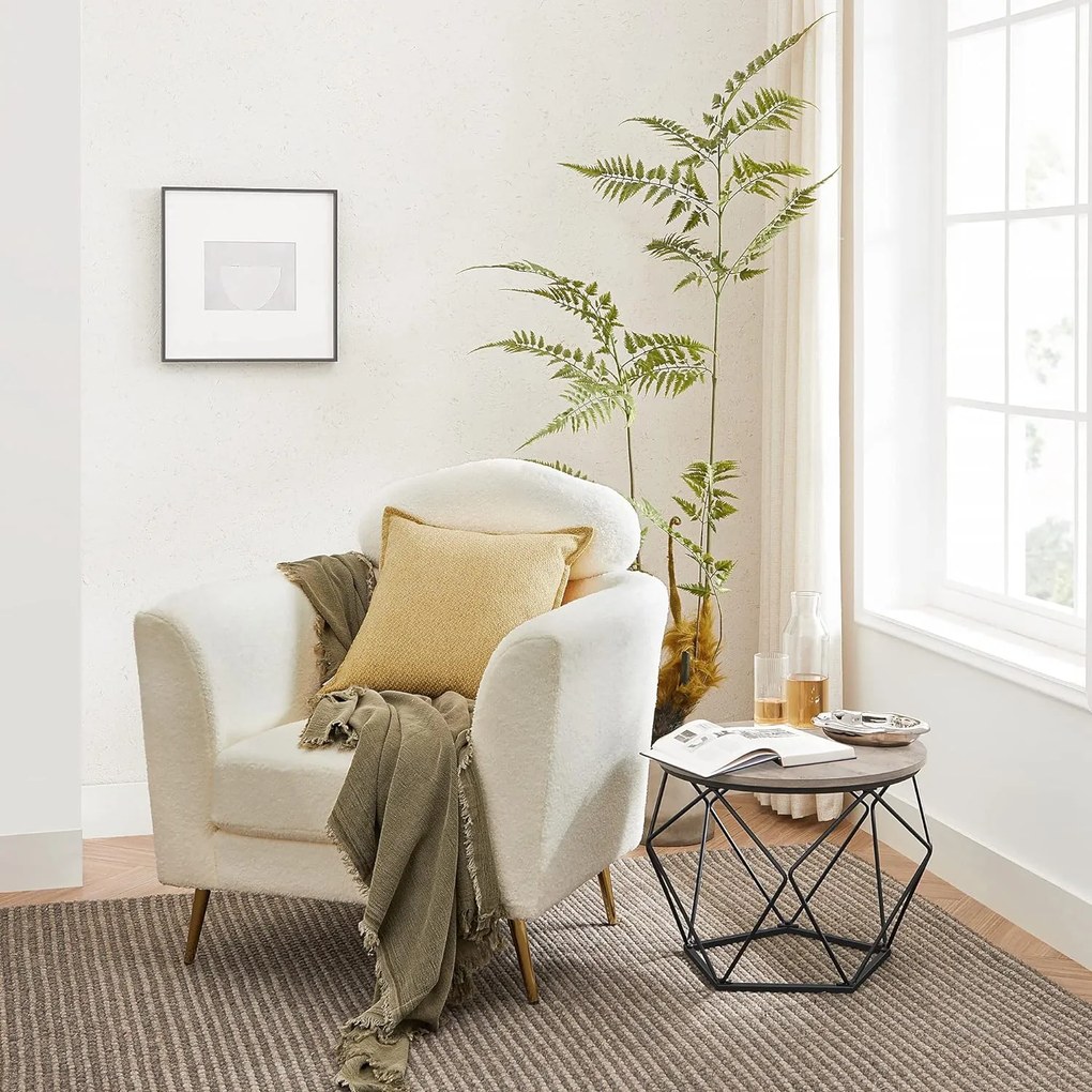 Okrúhly konferenčný stolík s oceľovým rámom, sada 2 ks, greige sivá a čierna farba