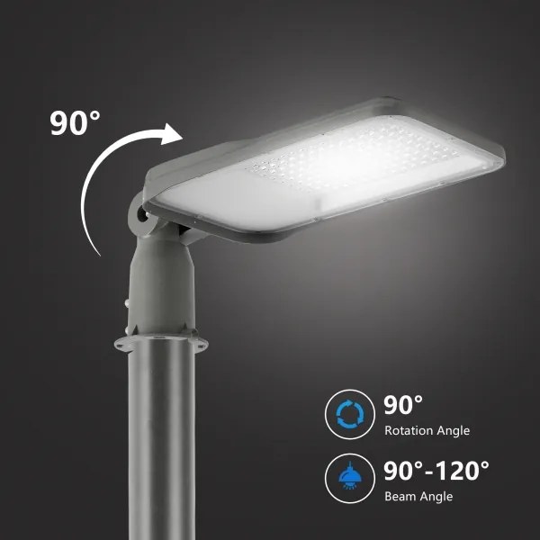 Brilagi-LED vonkajšie svietidlo so stĺpom a káblom 3 m URBANLIGHT LED/100W/230V sivé IP65