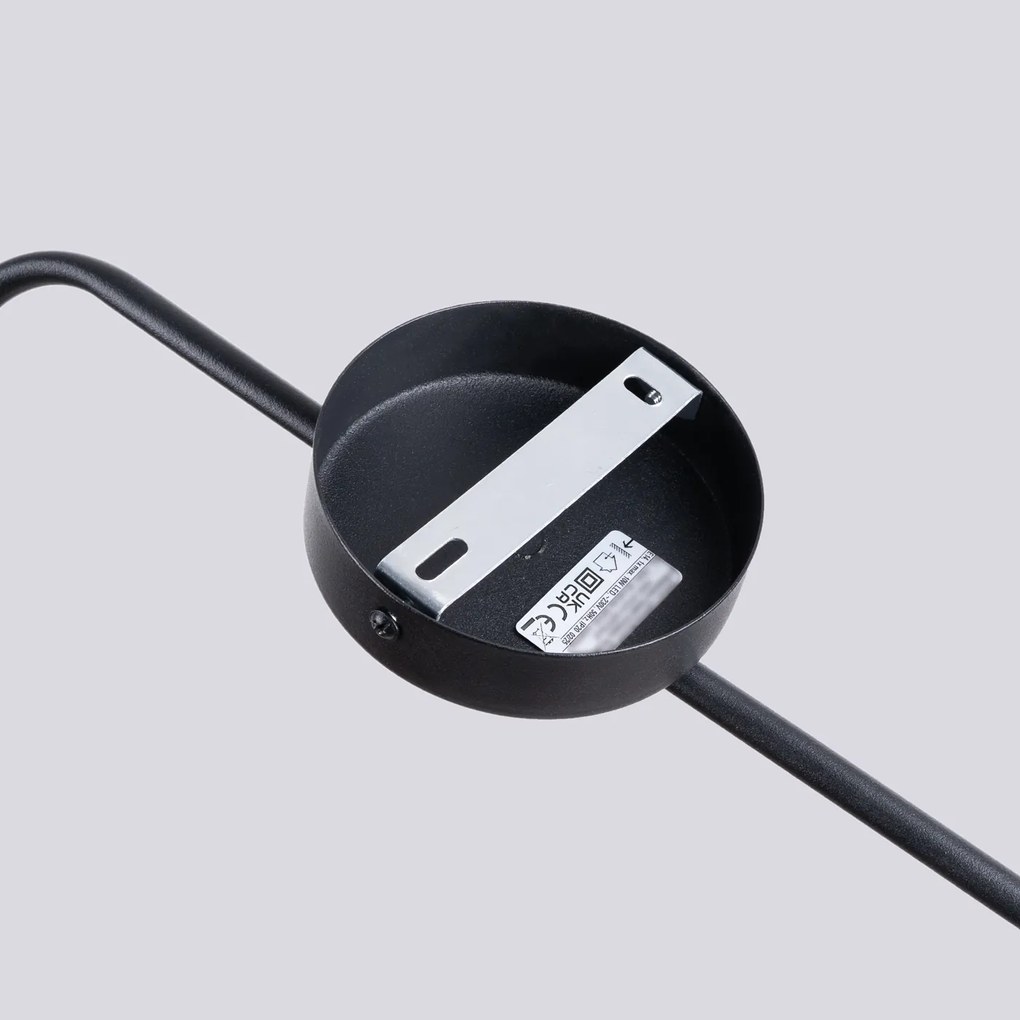 Nástenné svietidlo Nox, 1x čierne kovové tienidlo, vypínač