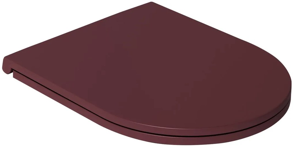 Isvea Isvea, INFINITY WC sedátko SLIM, Easy Take, Soft Close, červená matná, 40KF0543I-S