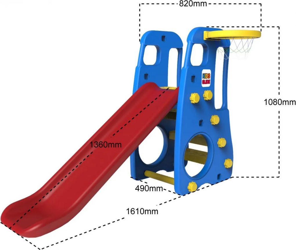 Záhradná šmykľavka 3v1 RAMIZ ZOG.TB-201A - modrá