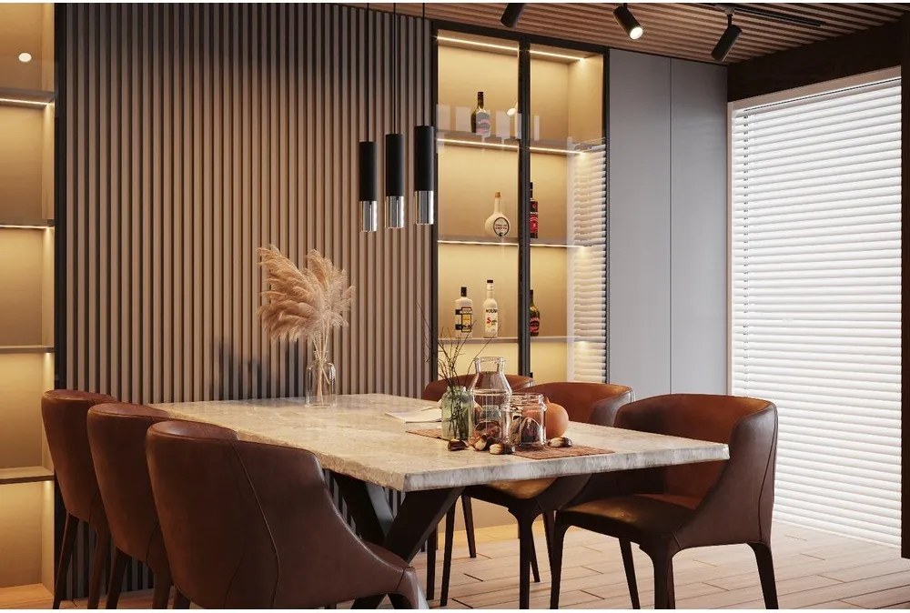 Čierne/v striebornej farbe kovové stropné svietidlo ø 6 cm Longbot – Sollux