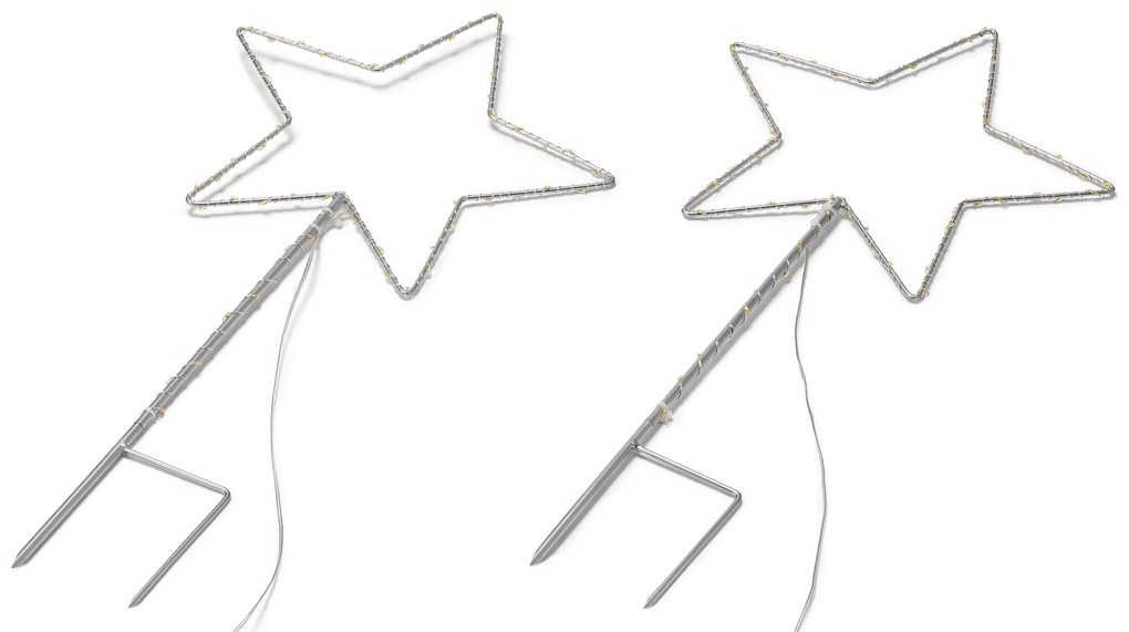 Zapichovacie LED dekorácie do záhrady, 2 ks, veľké