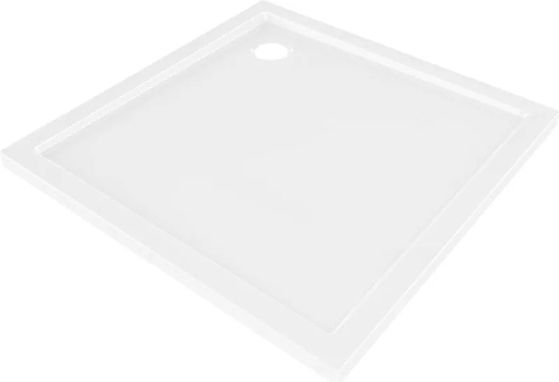 Mexen Flow, štvorcová sprchová vanička slim 75 x 75 cm, biela lesklá, 46S107575