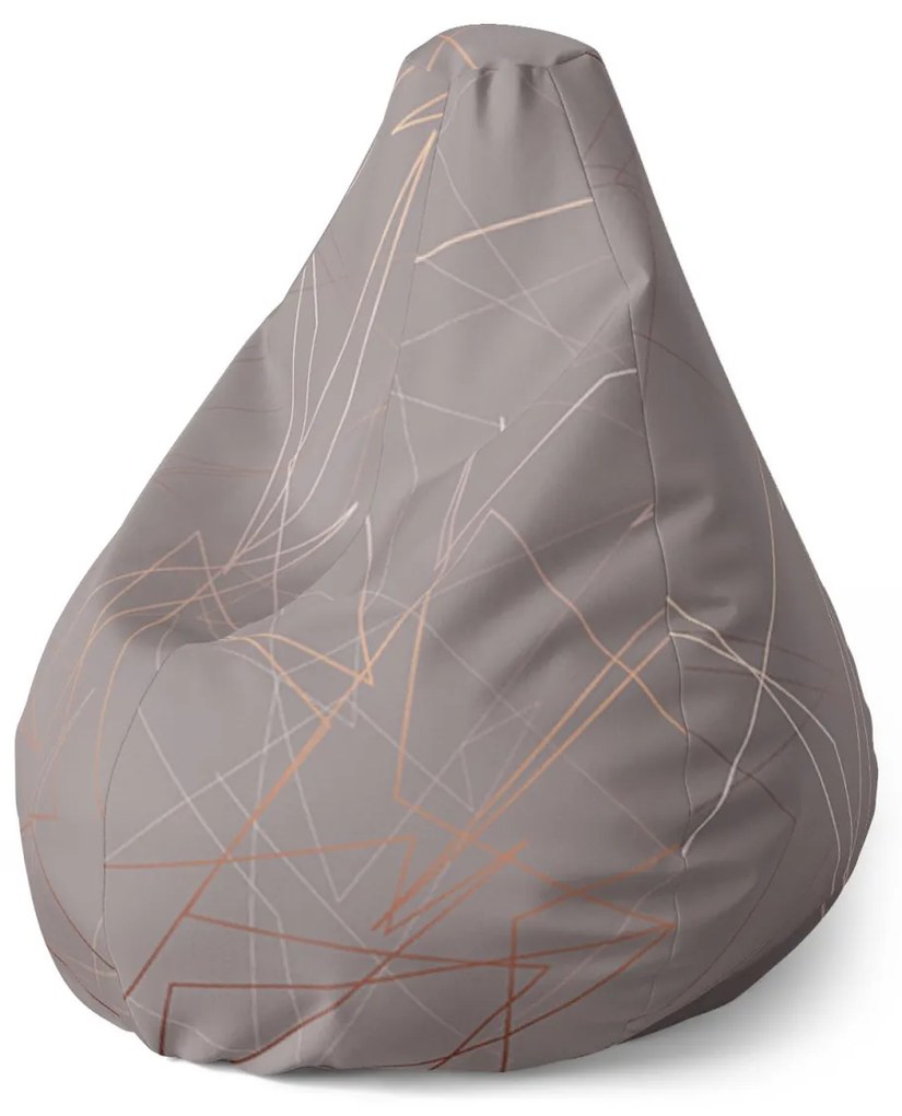 Sablio Sedací vak Pear Trojuholníková abstrakcia - 70 x 95 x 15 cm