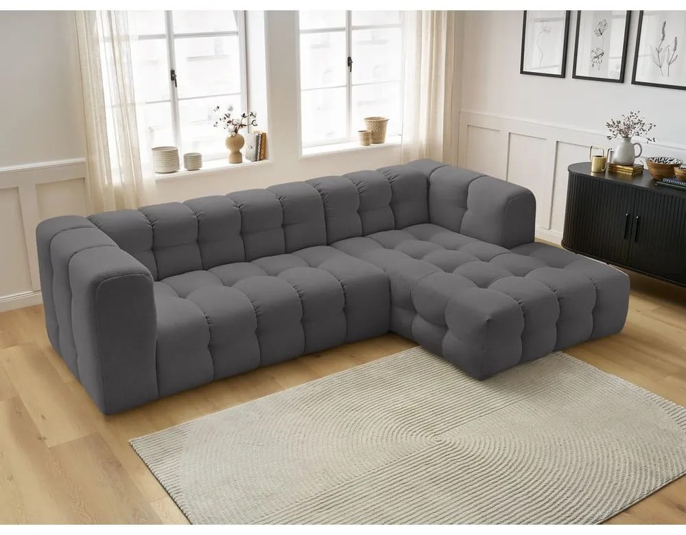 Sivá rohová pohovka Cloud – Bobochic Paris