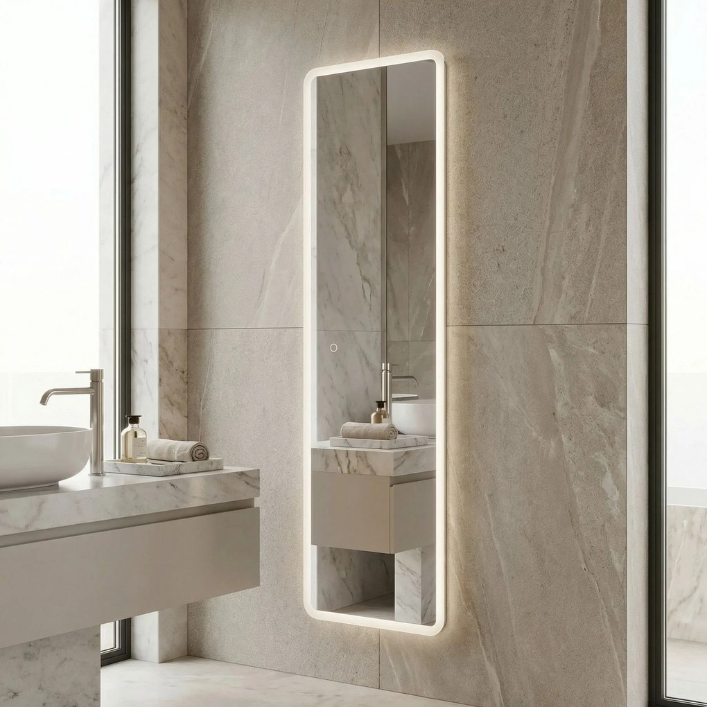 Rea MOL-SQ, vysoké LED zrkadlo, 150 × 50 cm, HOM-01527