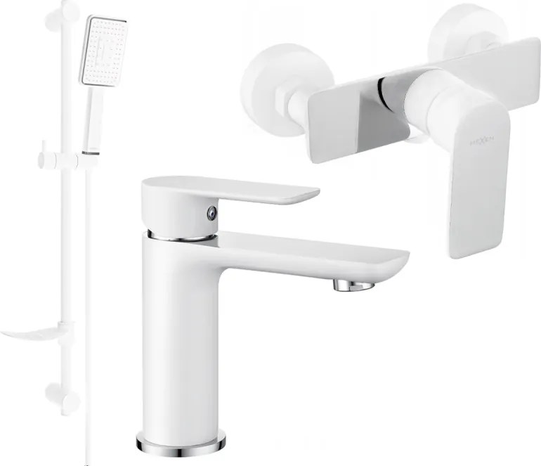 Mexen Alfa DF54 sprchová súprava, biela/chrómová - 745704DF54-02