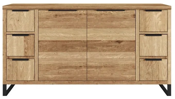 furniture-nabytek.cz - Masívna kúpeľňová skrinka Sydney z divokého dubu, olejovaná, hnedá – 138×45×74 cm