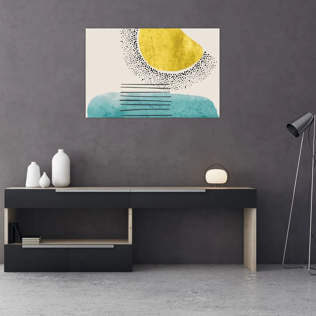 Obraz - Abstraktná maľba pláže N⁰2 (90x60 cm)
