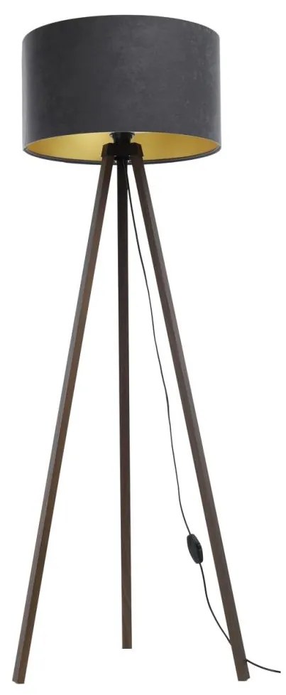 Stojacia lampa STANDART 1xE27/60W/230V šedá/hnedá