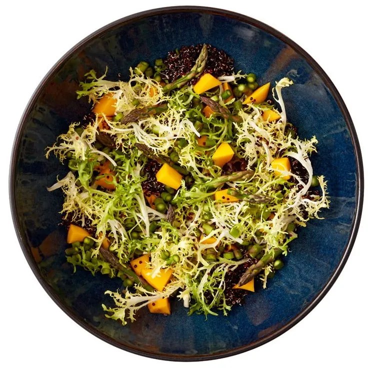 Čierna/modrá misa z kameniny ø 30 cm Gastro Dark Blue/Black – Bitz