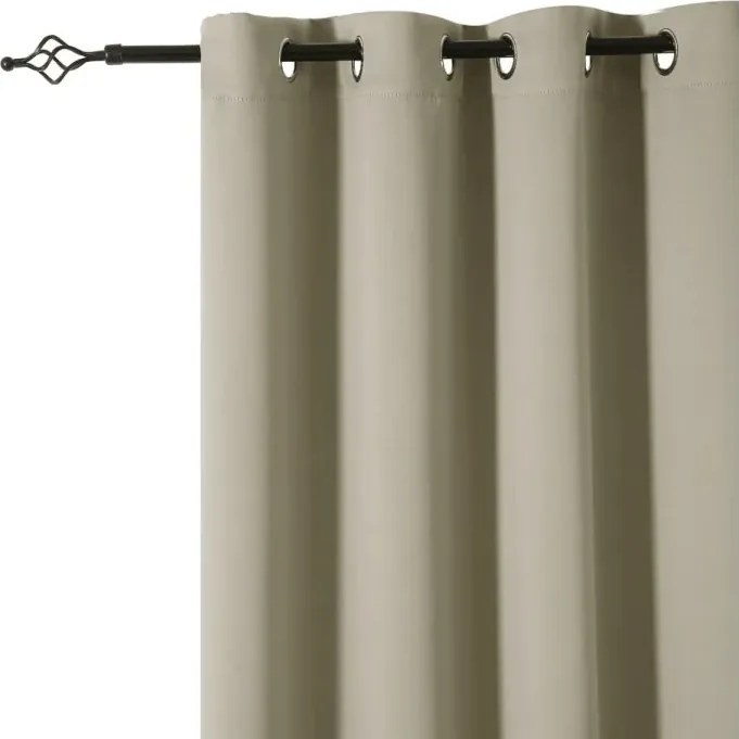Záves OXFORD 140x250 cm, svetlo béžový Zavesenie: Kovové krúžky