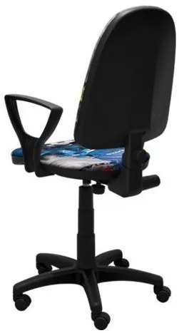 Detská otočná stolička BRANDON - FORMULA modrá