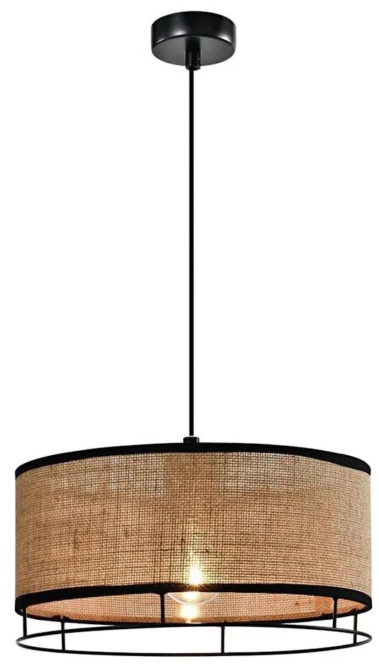 Závesný luster na lanku ARDI 1xE27/40W/230V hnedá/čierna