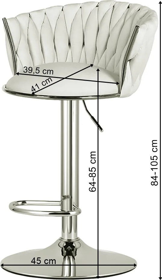 Barová stolička MIG béžová / zlatá podnož