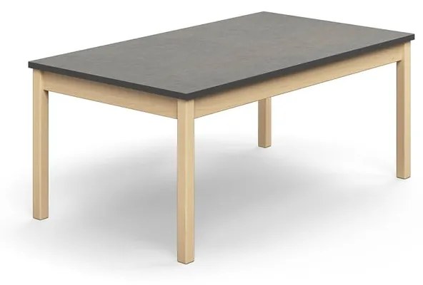 Stôl DECIBEL, 1400x800x590 mm, akustické linoleum - tmavošedá