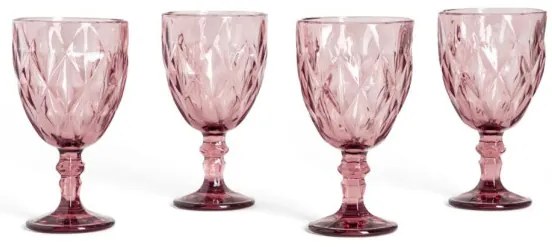 Sada štyroch pohárov LUNO ružové 748219 340 ml (4 ks)